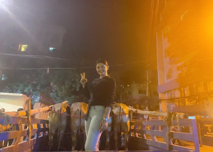গরুর ট্রাকে পরীমনি